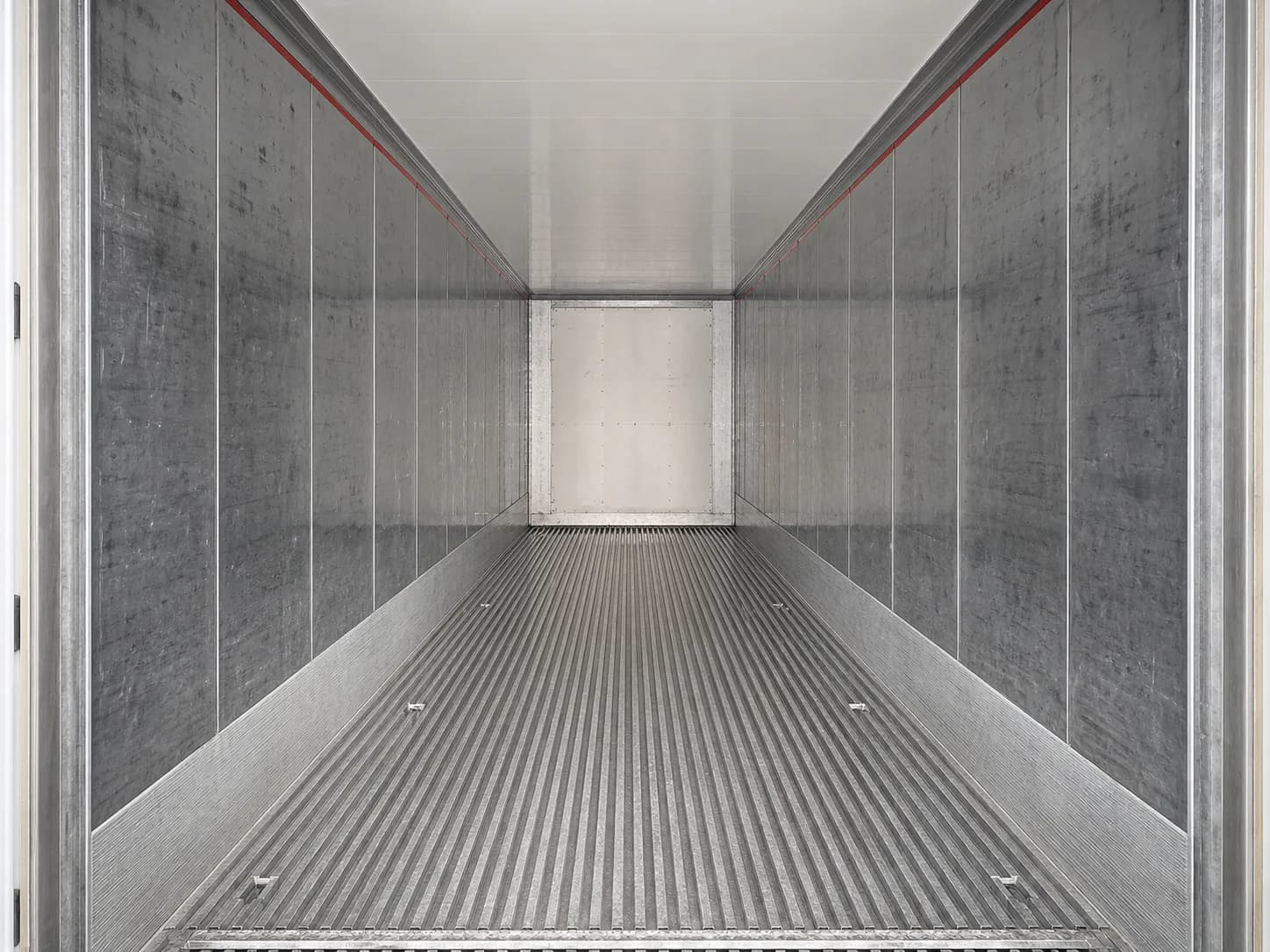 Container frigorific: detaliu - interior aluminiu inspectat