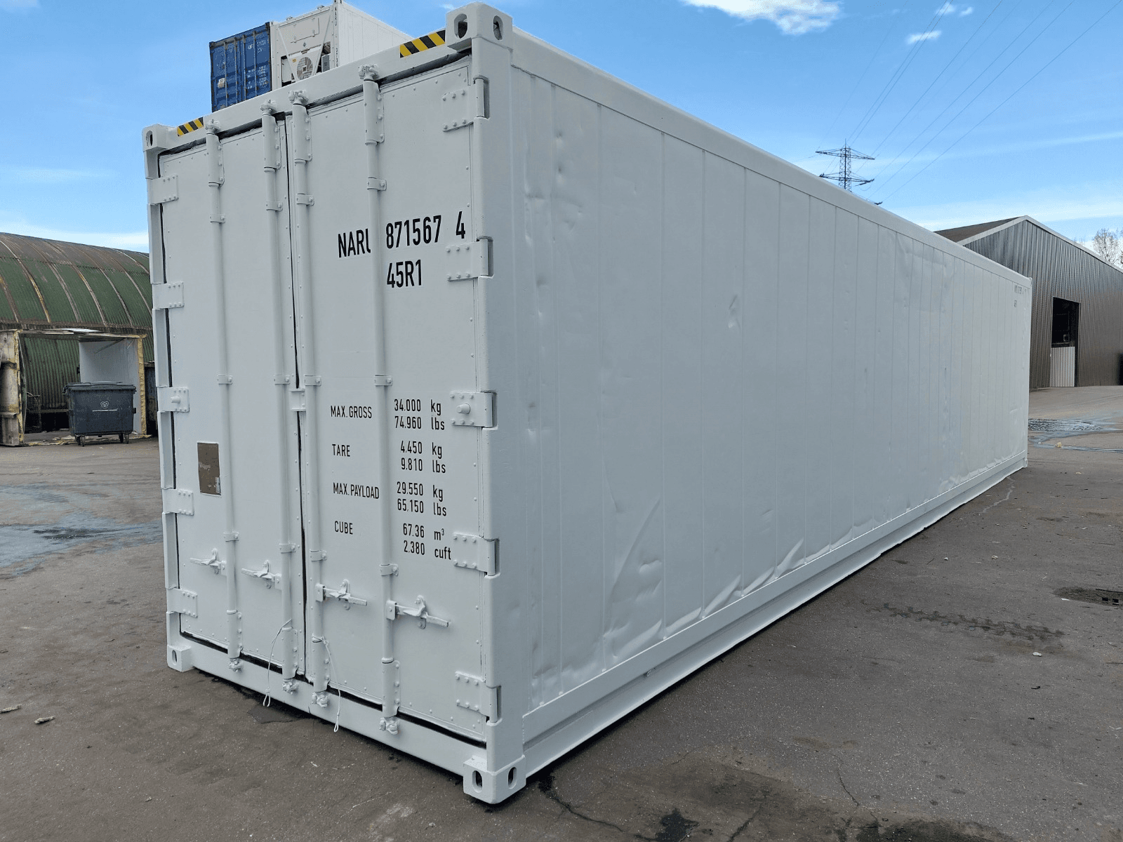 Container frigorific 12 m nou - uși spate și lateral container